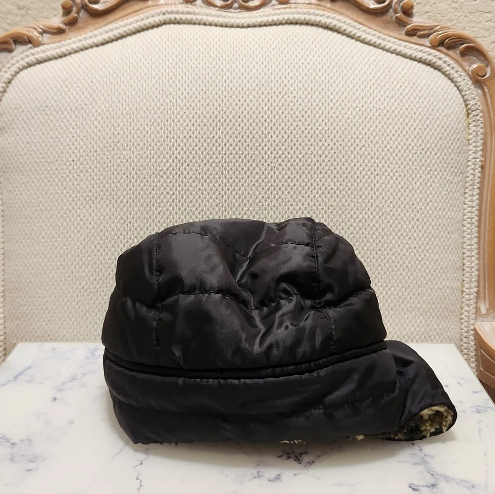 Boys Black & Camo Trapper Hat